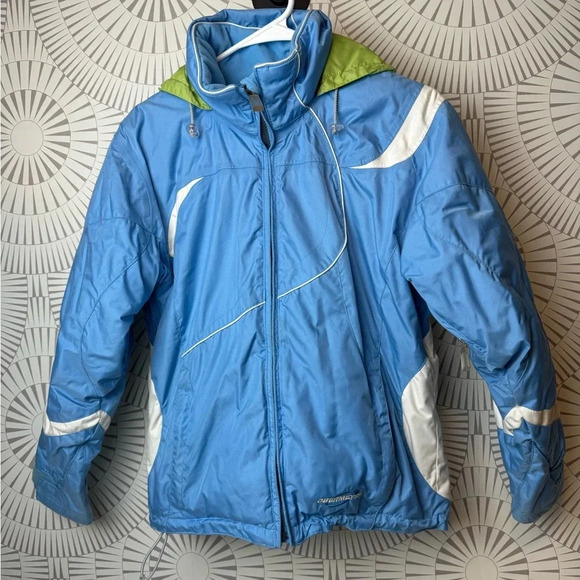Obermeyer Alt3 Weather X4 Juniors Size 14 Blue/Green - Picture 1 of 10